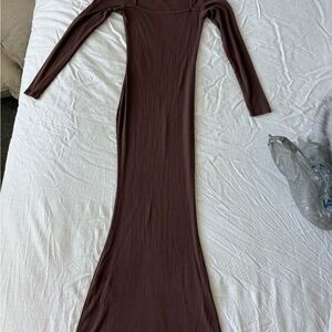 Chocolate Long Sleeve Dress